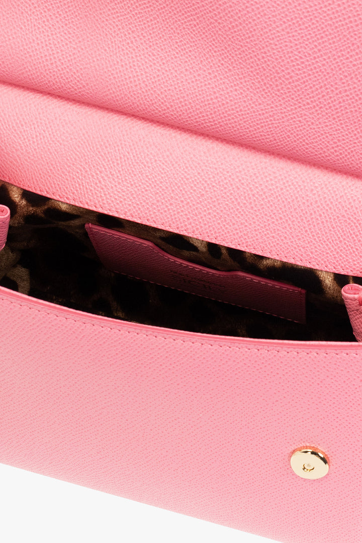 DOLCE &amp; GABBANA PINK SICILY SMALL SHOULDER BAG