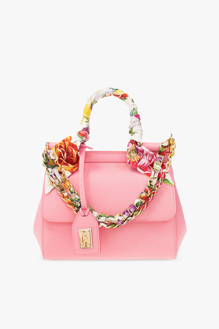 DOLCE &amp; GABBANA PINK SICILY SMALL SHOULDER BAG