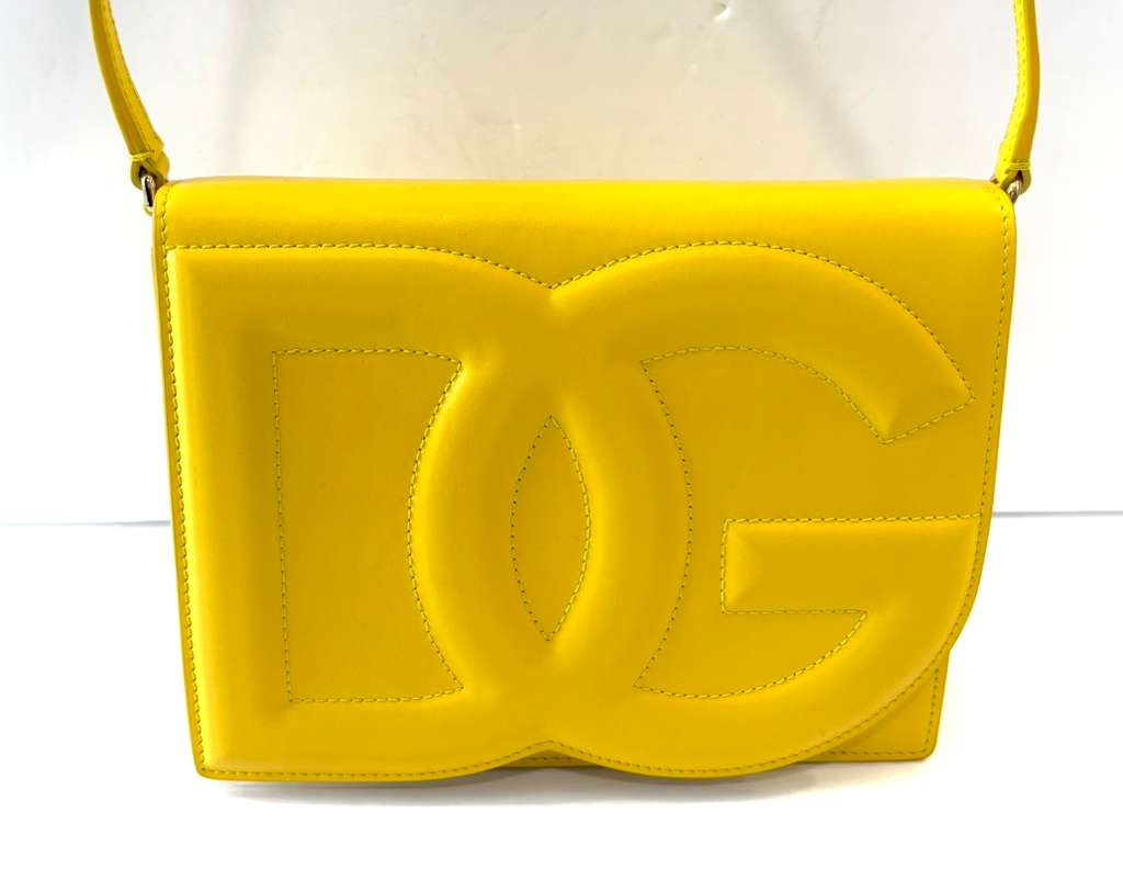 DOLCE &amp; GABBANA DG LOGO CALFSKIN LEATHER CROSSBODY BAG