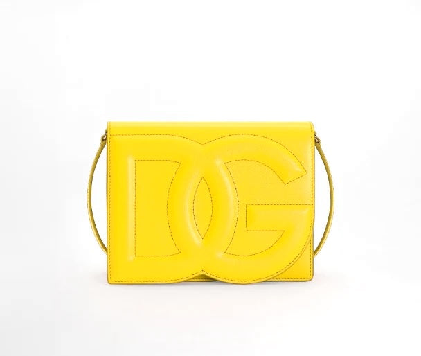 DOLCE &amp; GABBANA DG LOGO CALFSKIN LEATHER CROSSBODY BAG