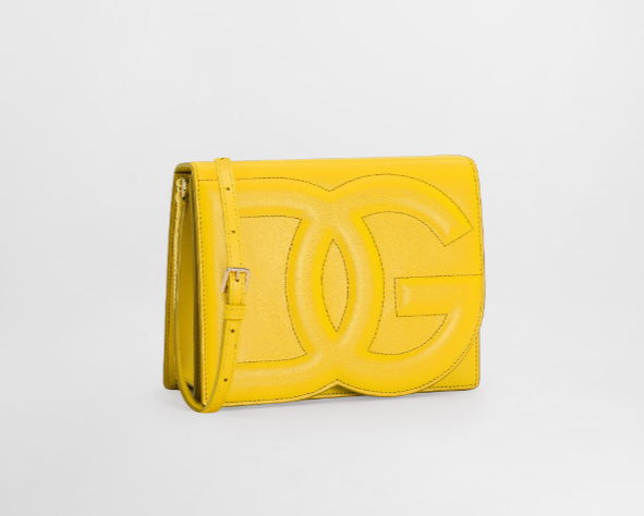 DOLCE &amp; GABBANA DG LOGO CALFSKIN LEATHER CROSSBODY BAG