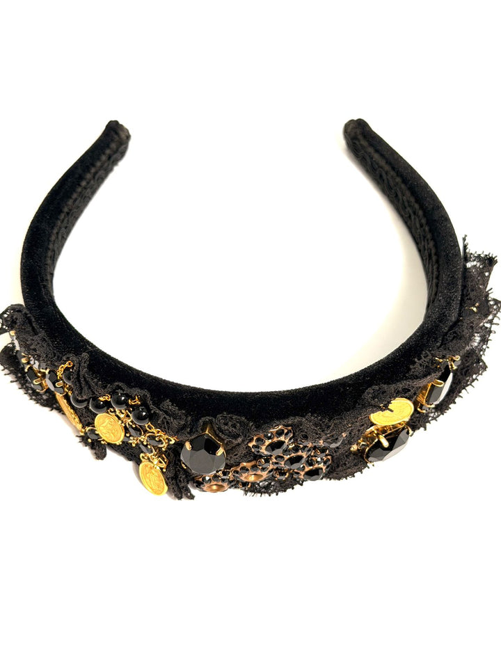 DOLCE AND GABBANA JEWELED HEADBAND