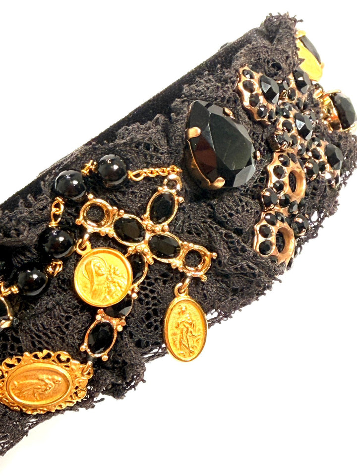 DOLCE AND GABBANA JEWELED HEADBAND