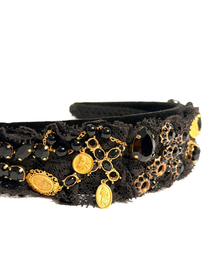 DOLCE AND GABBANA JEWELED HEADBAND