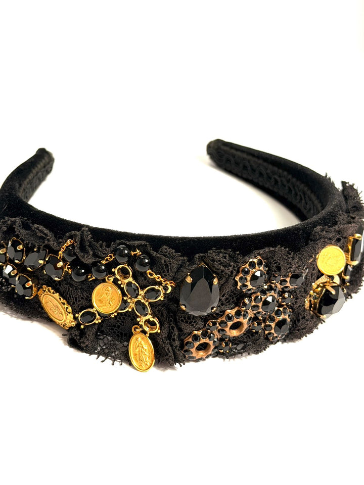DOLCE AND GABBANA JEWELED HEADBAND