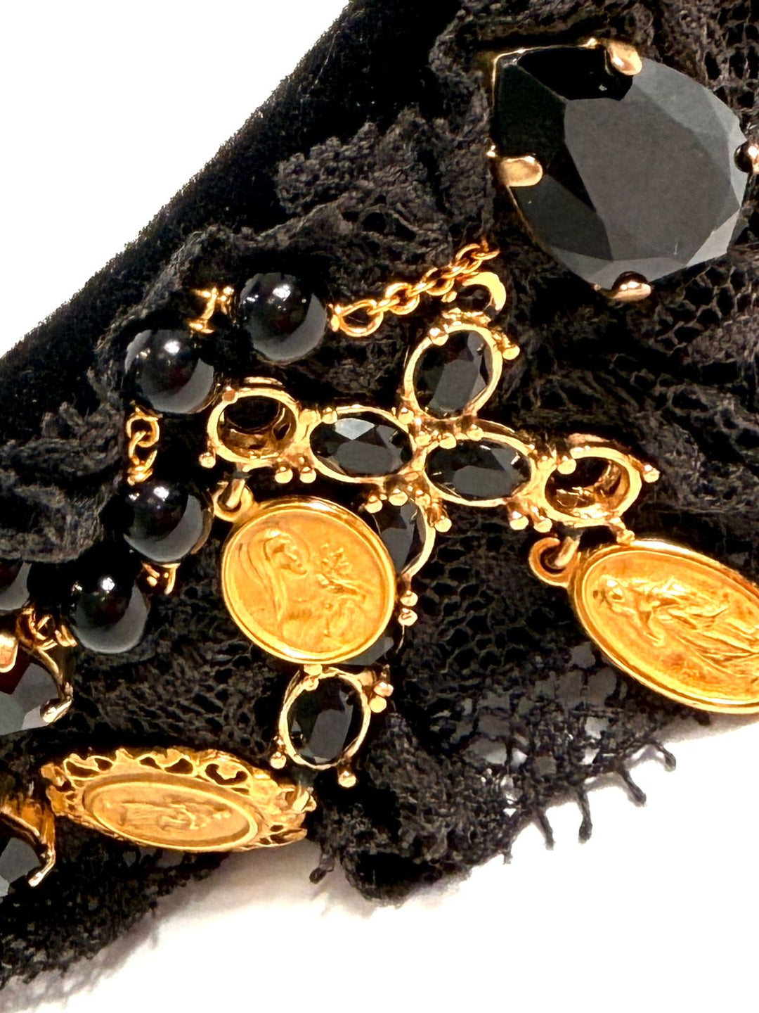 DOLCE AND GABBANA JEWELED HEADBAND