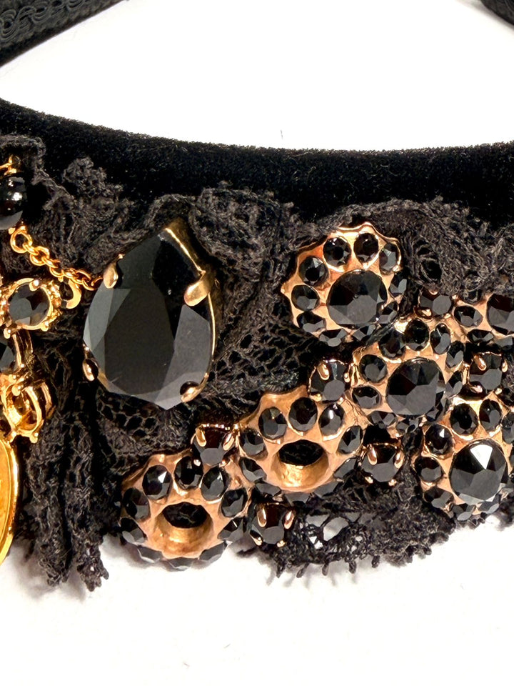 DOLCE AND GABBANA JEWELED HEADBAND