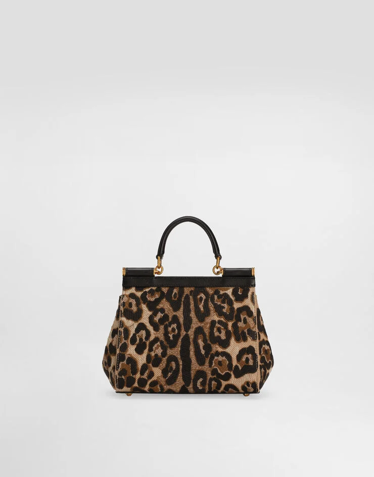 D &amp; G LEOPARD PRINT TWO WAY LARGE MISS SCILIY BAG