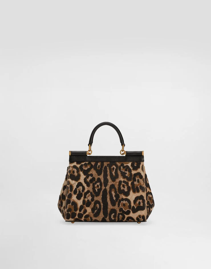 D &amp; G LEOPARD PRINT TWO WAY LARGE MISS SCILIY BAG