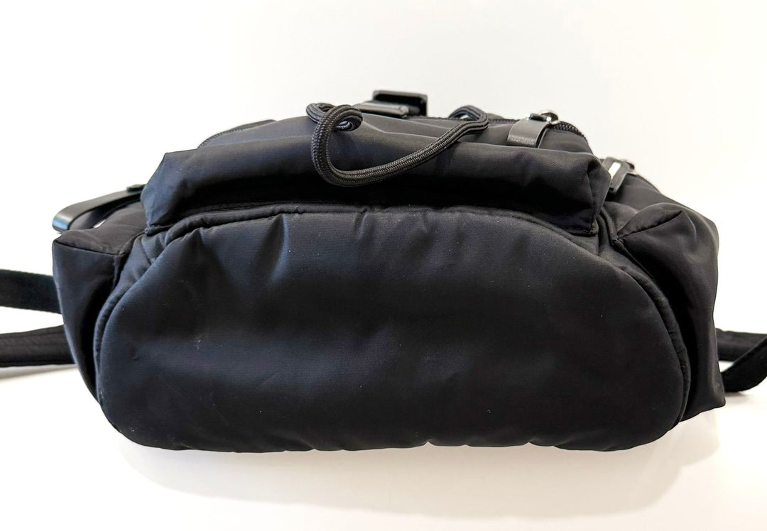 DOLCE &amp; GABBANA BLACK CANVAS BACKPACK