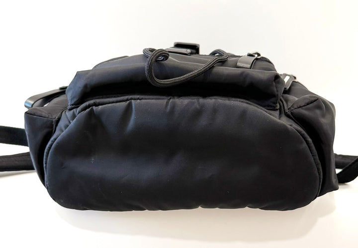 DOLCE &amp; GABBANA BLACK CANVAS BACKPACK