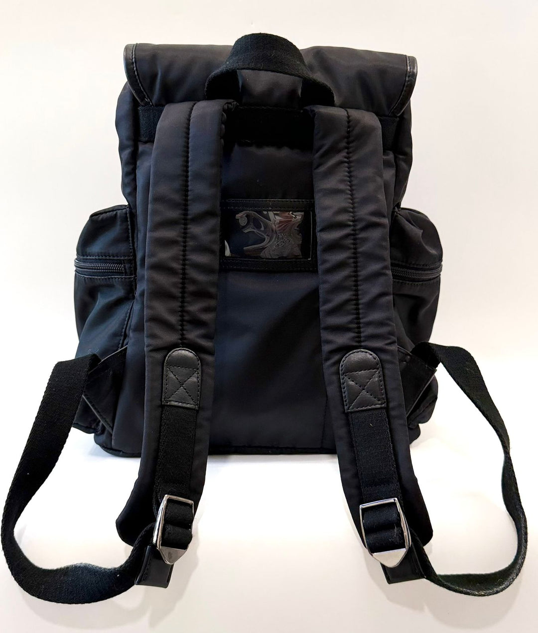 DOLCE &amp; GABBANA BLACK CANVAS BACKPACK