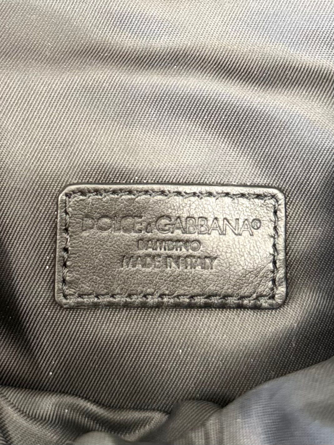 DOLCE &amp; GABBANA BLACK CANVAS BACKPACK