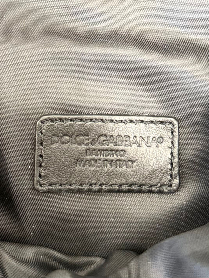 DOLCE &amp; GABBANA BLACK CANVAS BACKPACK