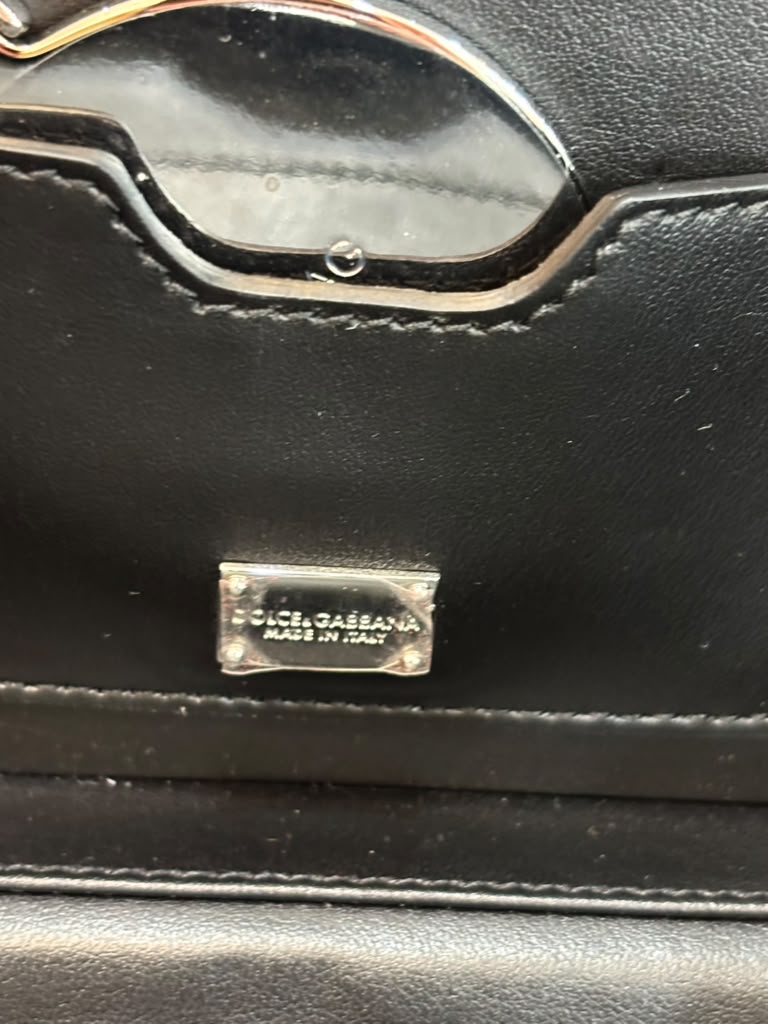 DOLCE &amp; GABBANA BOX SEQUINED GLITTER PLEXIGLASS MAMBO CLUTCH BAG