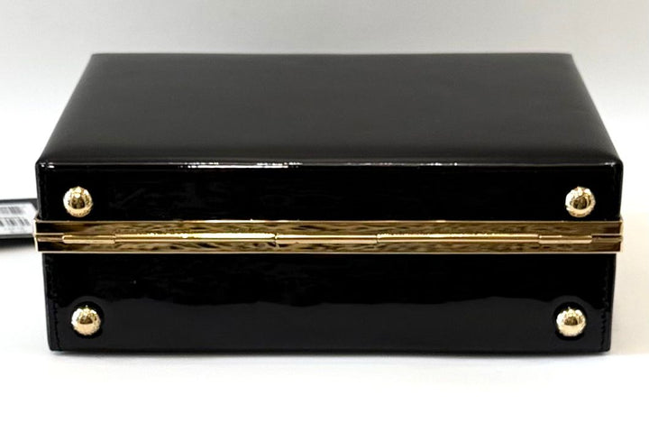 DOLCE &amp; GABBANA PATENT LEATHER BOX BAG