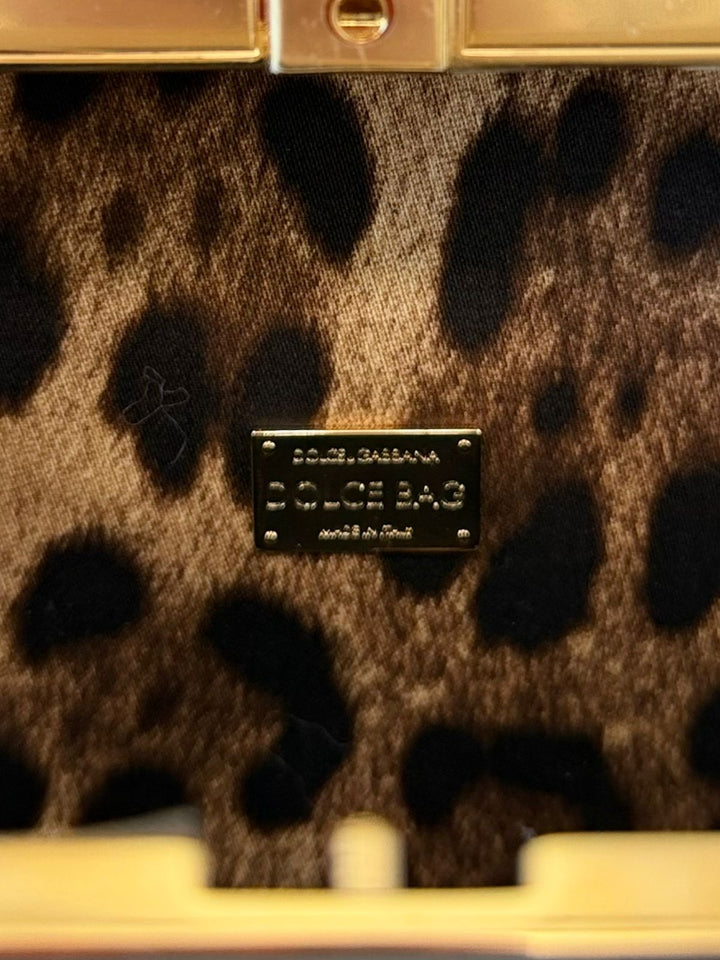 DOLCE &amp; GABBANA PATENT LEATHER BOX BAG