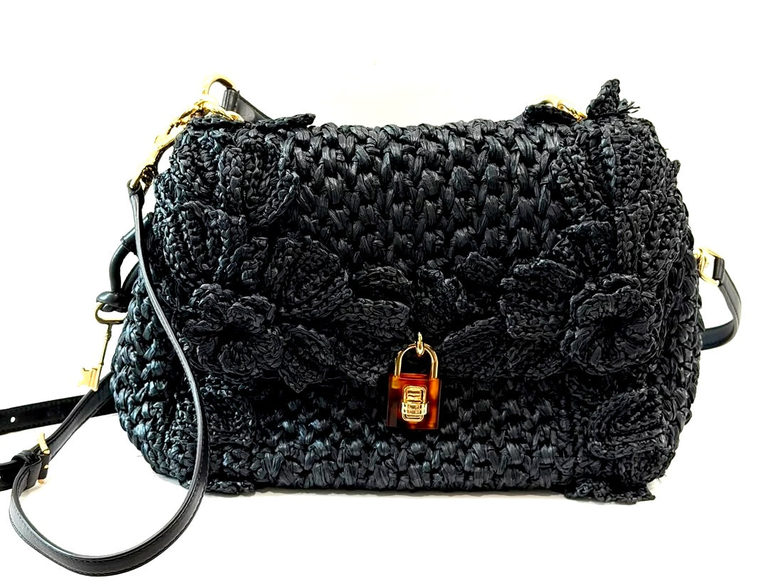 DOLCE &amp; GABBANA MISS DOLCE CROCHET SHOULDER BAG