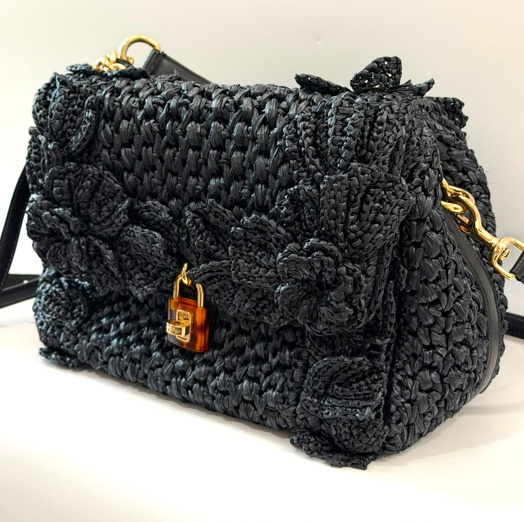 DOLCE &amp; GABBANA MISS DOLCE CROCHET SHOULDER BAG