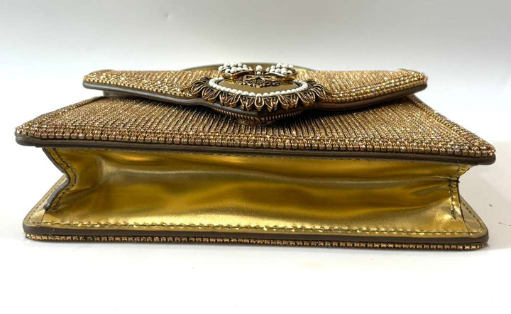 DOLCE &amp; GABBANA DEVOTION RHINESTONE CHAIN BAG