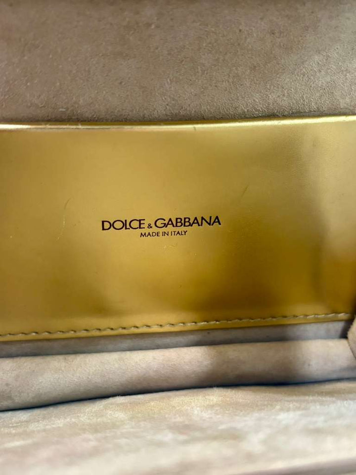 DOLCE &amp; GABBANA DEVOTION RHINESTONE CHAIN BAG