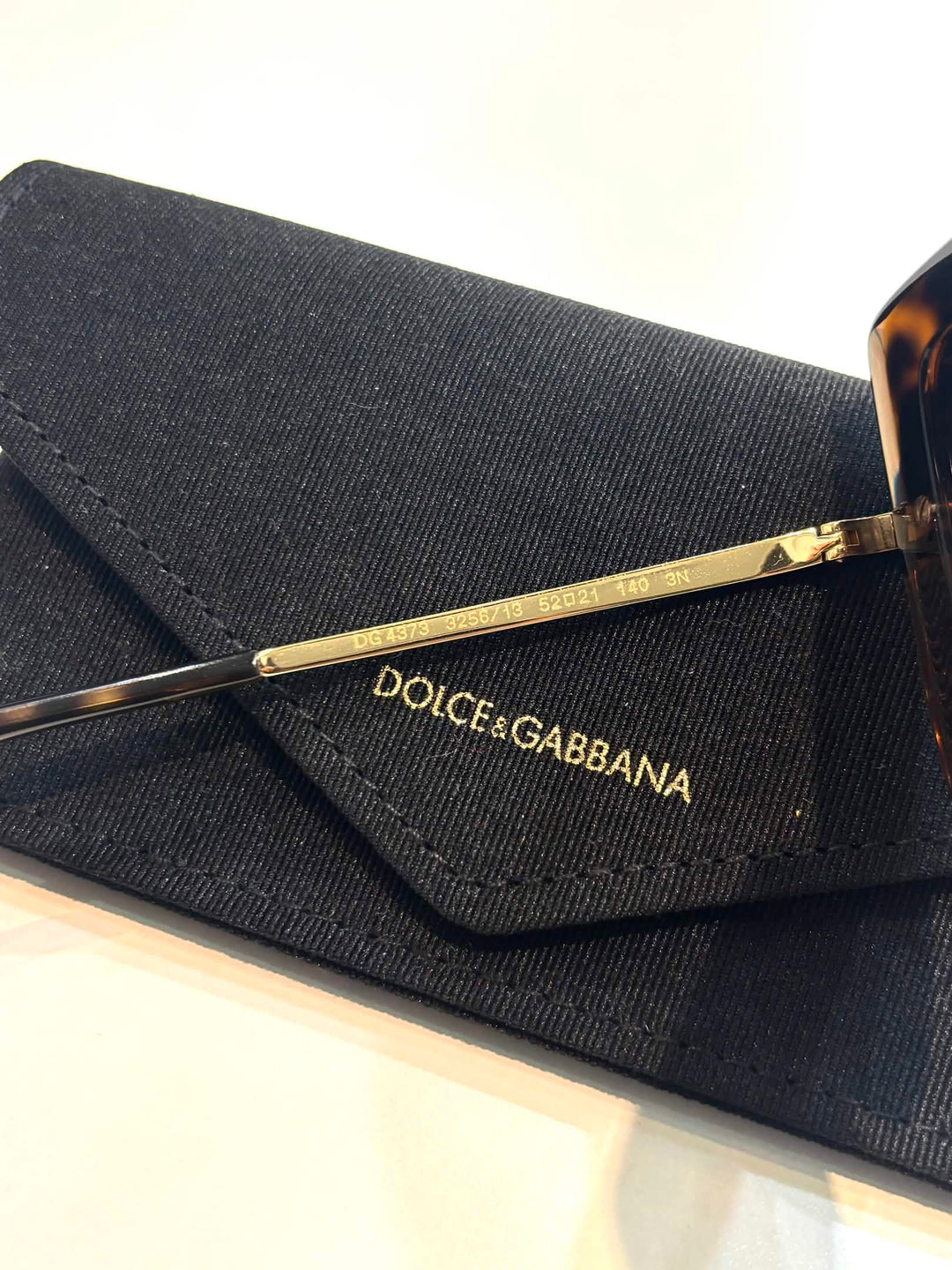 DOLCE &amp; GABBANA DG4373 TOP HAVANA TORTOISESHELL SUNGLASSES
