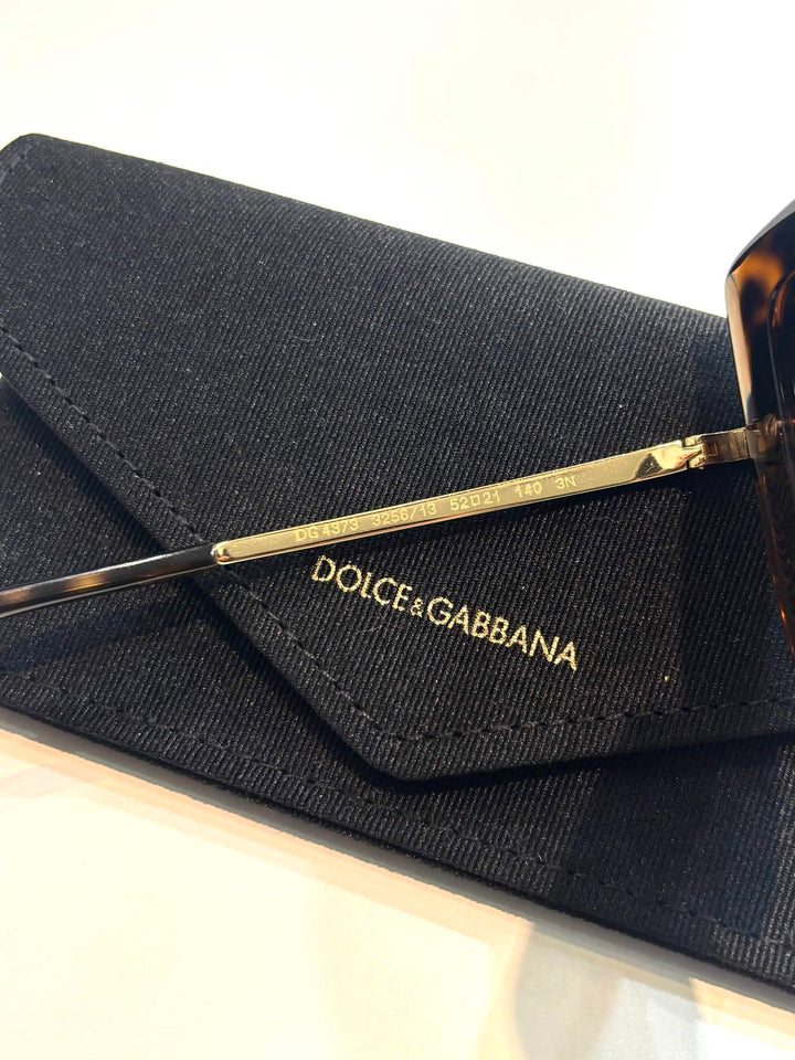 DOLCE &amp; GABBANA DG4373 TOP HAVANA TORTOISESHELL SUNGLASSES