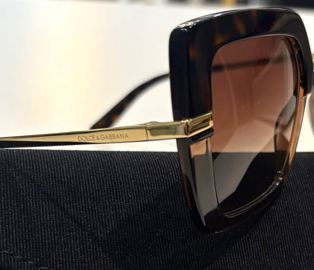 DOLCE &amp; GABBANA DG4373 TOP HAVANA TORTOISESHELL SUNGLASSES