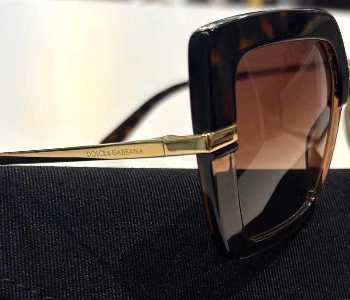 DOLCE &amp; GABBANA DG4373 TOP HAVANA TORTOISESHELL SUNGLASSES