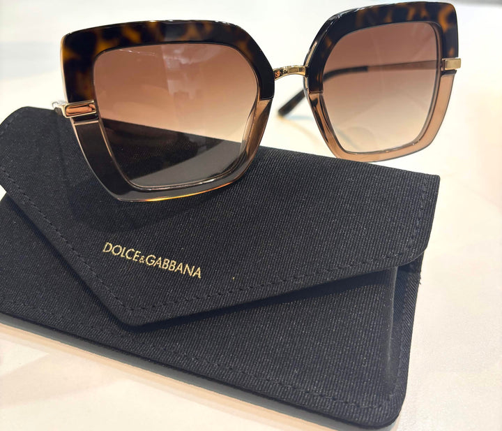 DOLCE &amp; GABBANA DG4373 TOP HAVANA TORTOISESHELL SUNGLASSES
