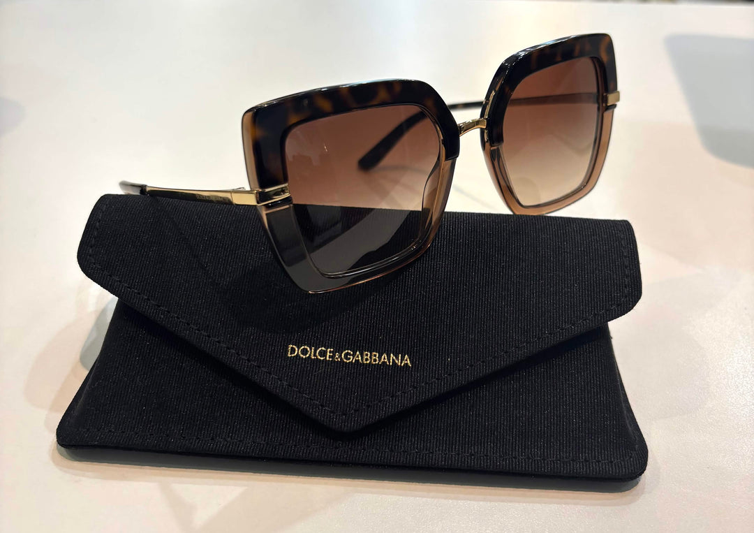 DOLCE &amp; GABBANA DG4373 TOP HAVANA TORTOISESHELL SUNGLASSES