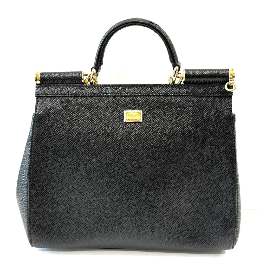 DOLCE &amp; GABBANA FAMILY PATCH CALFSKIN MISS SICILY BAG