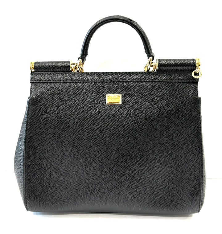DOLCE &amp; GABBANA FAMILY PATCH CALFSKIN MISS SICILY BAG