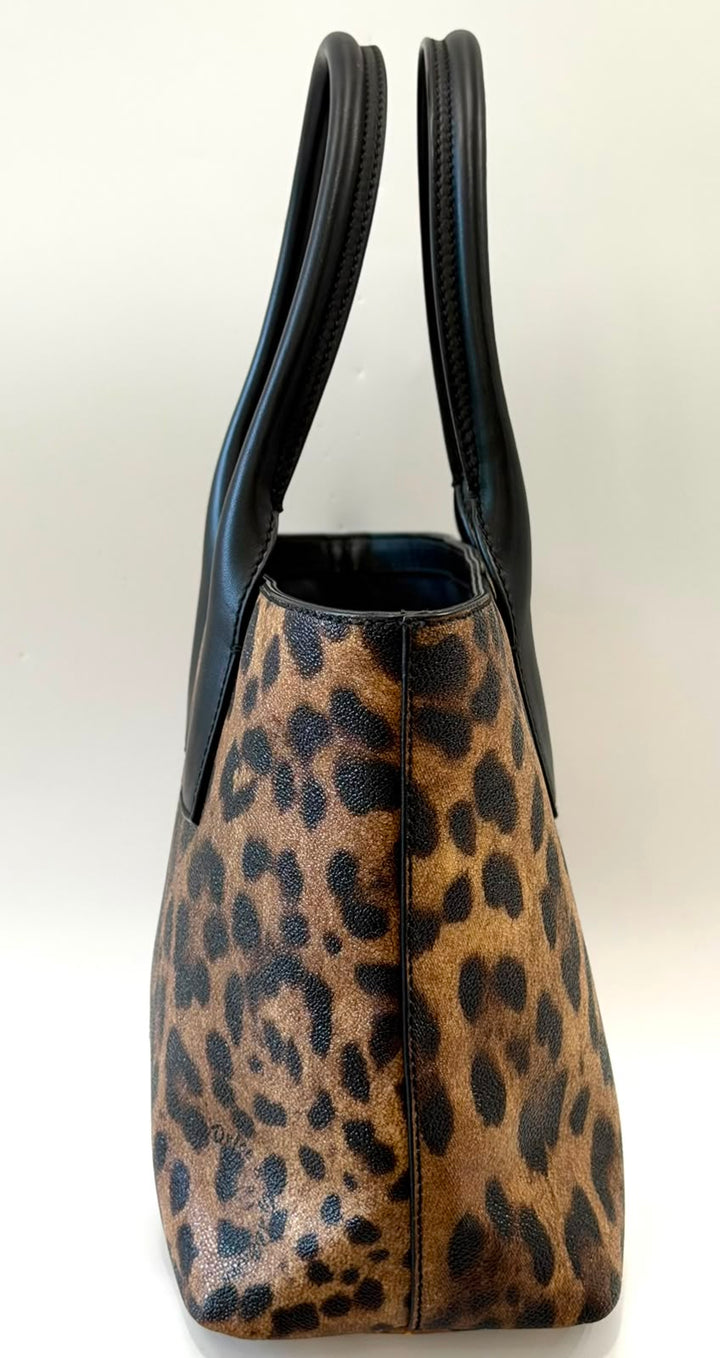 DOLCE &amp; GABBANA MISS ESCAPE LEOPARD PRINT TOTE BAG