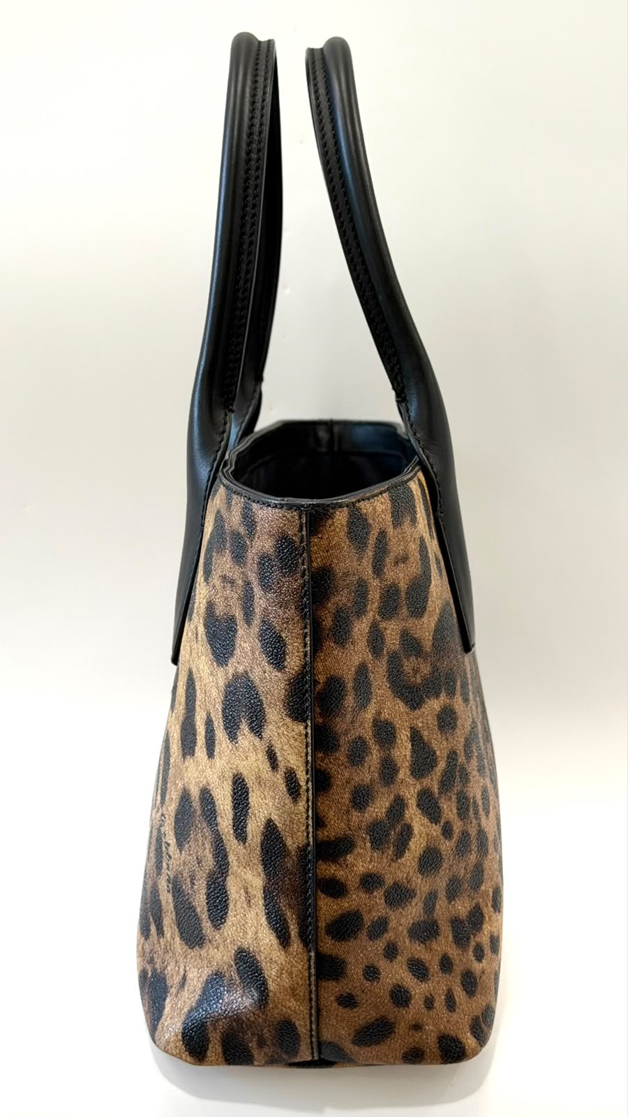 DOLCE &amp; GABBANA MISS ESCAPE LEOPARD PRINT TOTE BAG