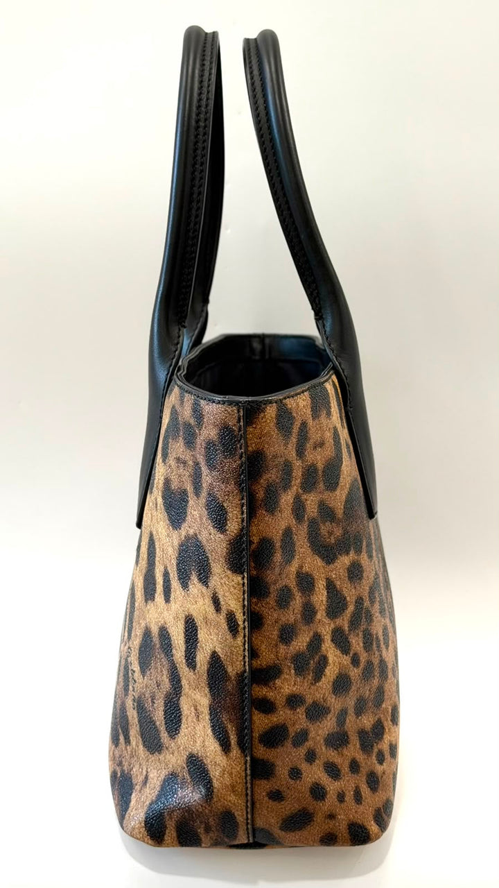 DOLCE &amp; GABBANA MISS ESCAPE LEOPARD PRINT TOTE BAG