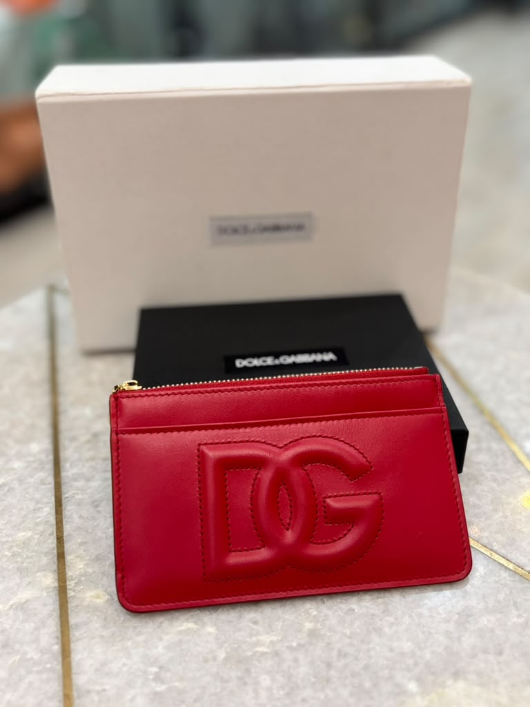 DOLCE &amp; GABBANA MEDIUM CALFSKIN DG LOGO CARD HOLDER