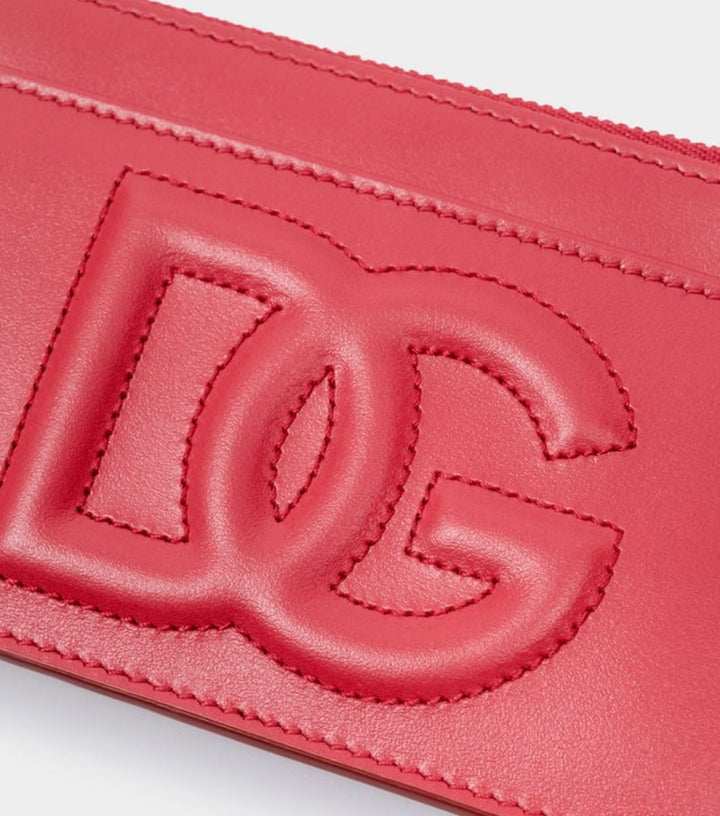 DOLCE &amp; GABBANA MEDIUM CALFSKIN DG LOGO CARD HOLDER