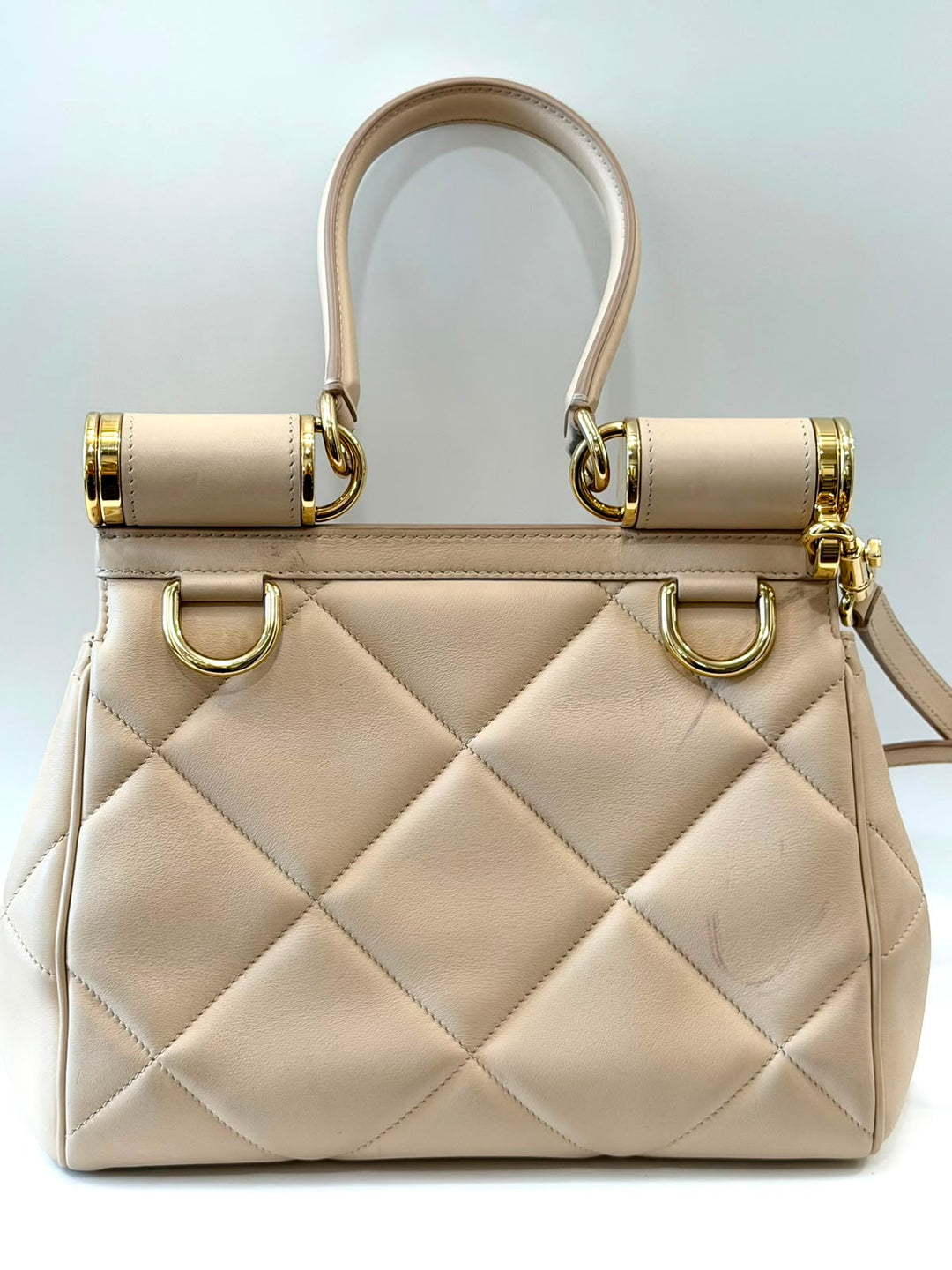 DOLCE &amp; GABBANA MEDIUM ARIA MATELASSÉ LEATHER SICILY SHOULDER BAG
