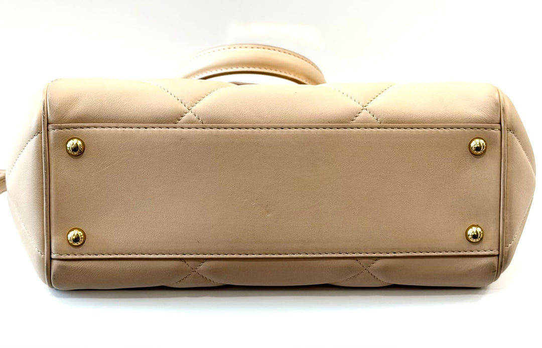 DOLCE &amp; GABBANA MEDIUM ARIA MATELASSÉ LEATHER SICILY SHOULDER BAG