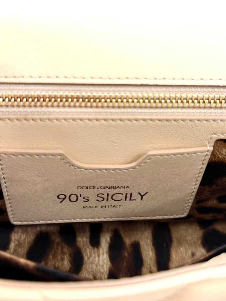 DOLCE &amp; GABBANA MEDIUM ARIA MATELASSÉ LEATHER SICILY SHOULDER BAG