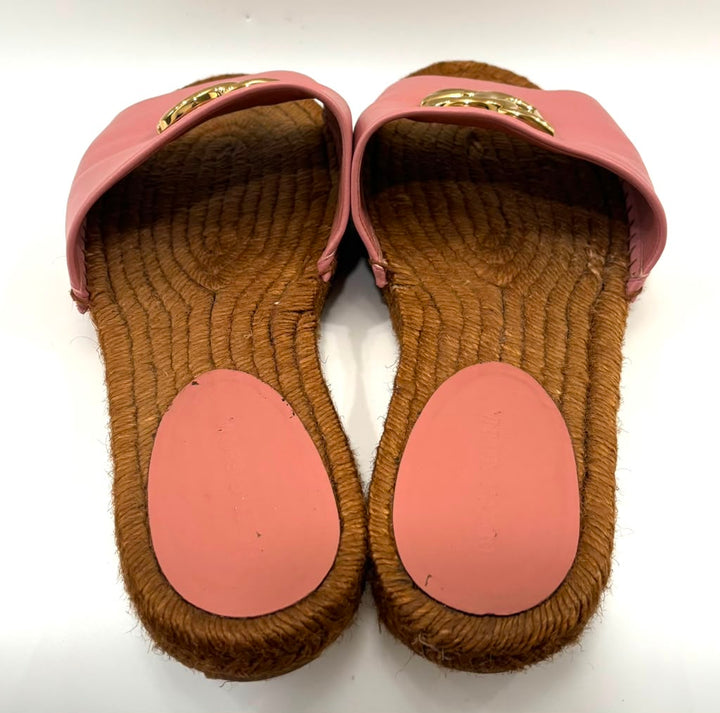 DOLCE &amp; GABBANA DG MEDALLION NAPPA LEATHER ESPADRILLES