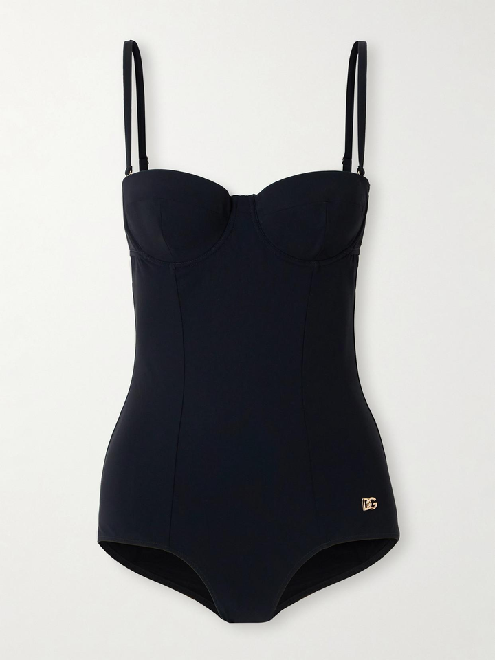 DOLCE &amp; GABBANA CUTOUT UNDERWIRED ONE-PIECE SWIMSUIT