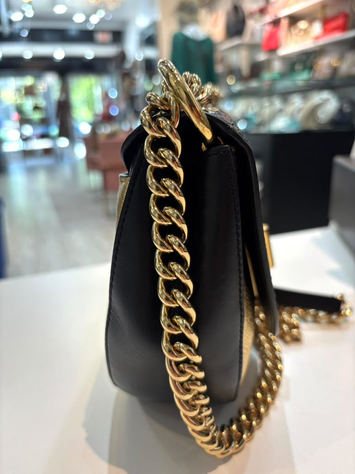 DOLCE &amp; GABBANA DG INITIALS PYTHON &amp; CALFSKIN LEATHER WIFI CROSSBODY BAG