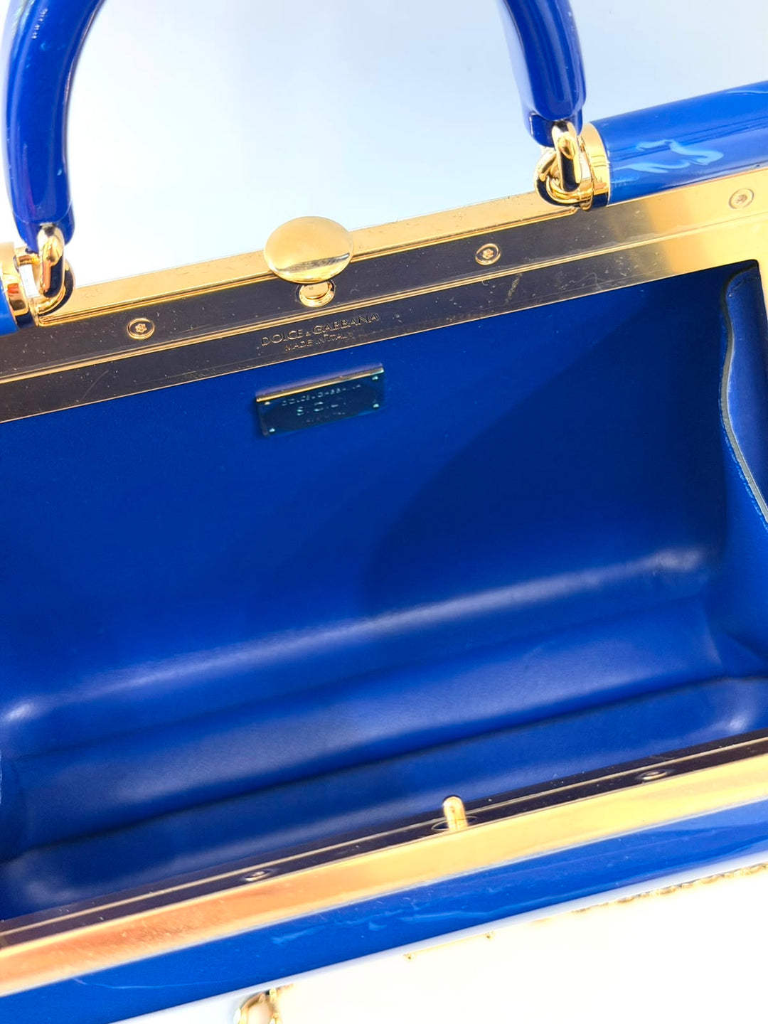 DOLCE &amp; GABBANA ACRYLIC GLASS SICILY BOX BAG