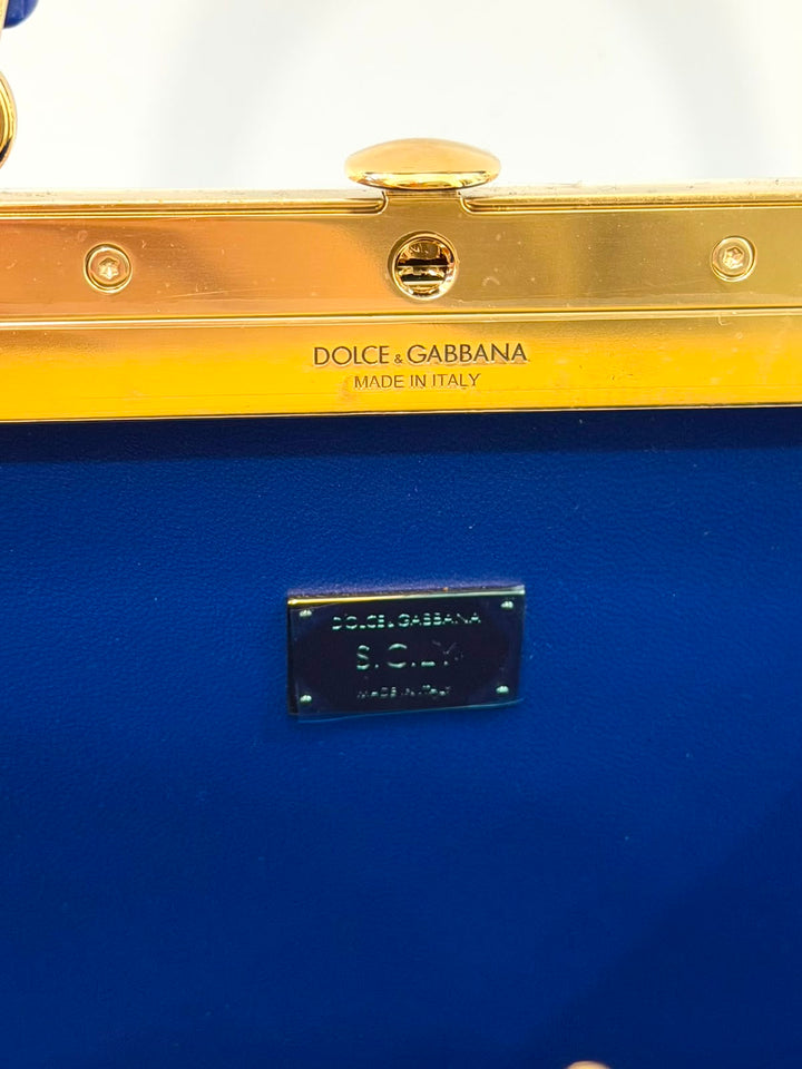 DOLCE &amp; GABBANA ACRYLIC GLASS SICILY BOX BAG