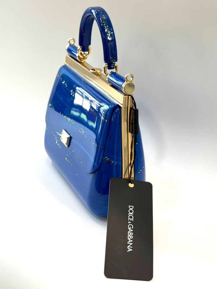 DOLCE &amp; GABBANA ACRYLIC GLASS SICILY BOX BAG