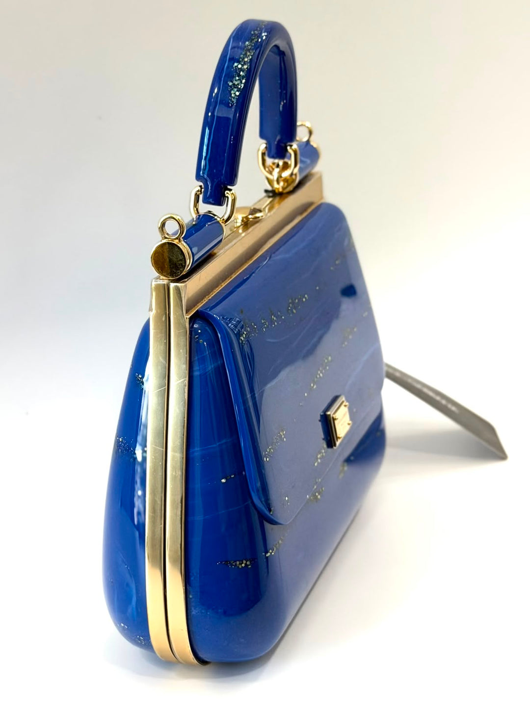 DOLCE &amp; GABBANA ACRYLIC GLASS SICILY BOX BAG