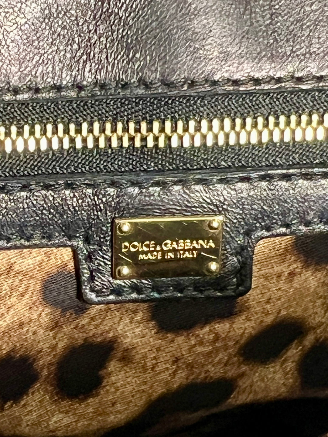 DOLCE &amp; GABBANA SICILY WOVEN LEATHER SMALL TOP HANDLE BAG