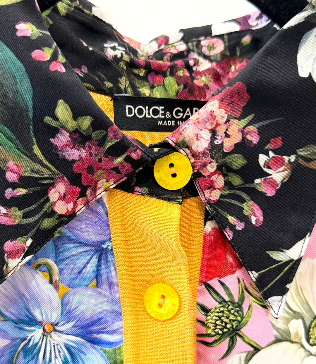 DOLCE &amp; GABBANA MULTICOLOR PATCHWORK SILK CASHMERE HENLEY SWEATER